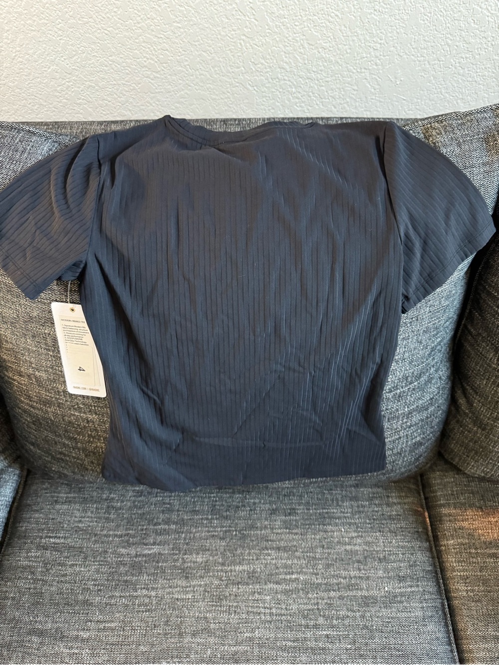 RHONE Modern Ribbed Short-Sleeve Crewneck Top Black - Picture 4 of 4